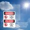 Signmission Construction Area Authorized Only Bilingual Danger Sign, Vinyl Decal, 7in W x 10in L, 2PK OS-2PACK-DS-D-710-VS-1095 - alternate 6